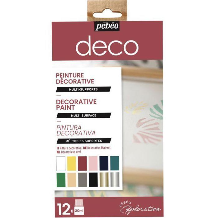 Set of 12 Multi-surface Water-based Paints - 12 X 20 Ml