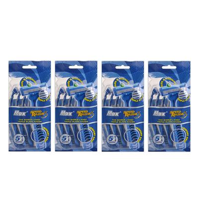 Dwitree MAX SPEED 3 Disposable Razor Blue, 5 Packs, 4 Pieces ,Korean Razor Blade