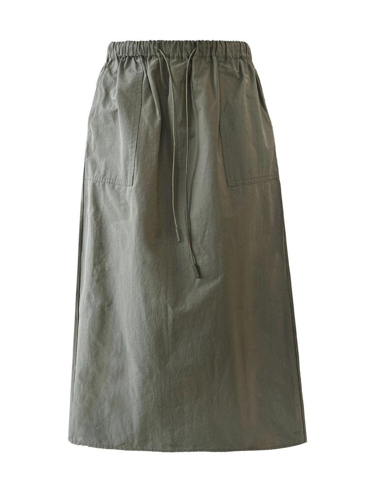 LUXI 2025 Retro High-Waisted Drawstring Cargo Mini Skirt