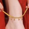 Exotic Chinese Plum Blossom Wind Chime Anklet: Retro Bohemian Court Style Foot Jewelry for Girlfriend
