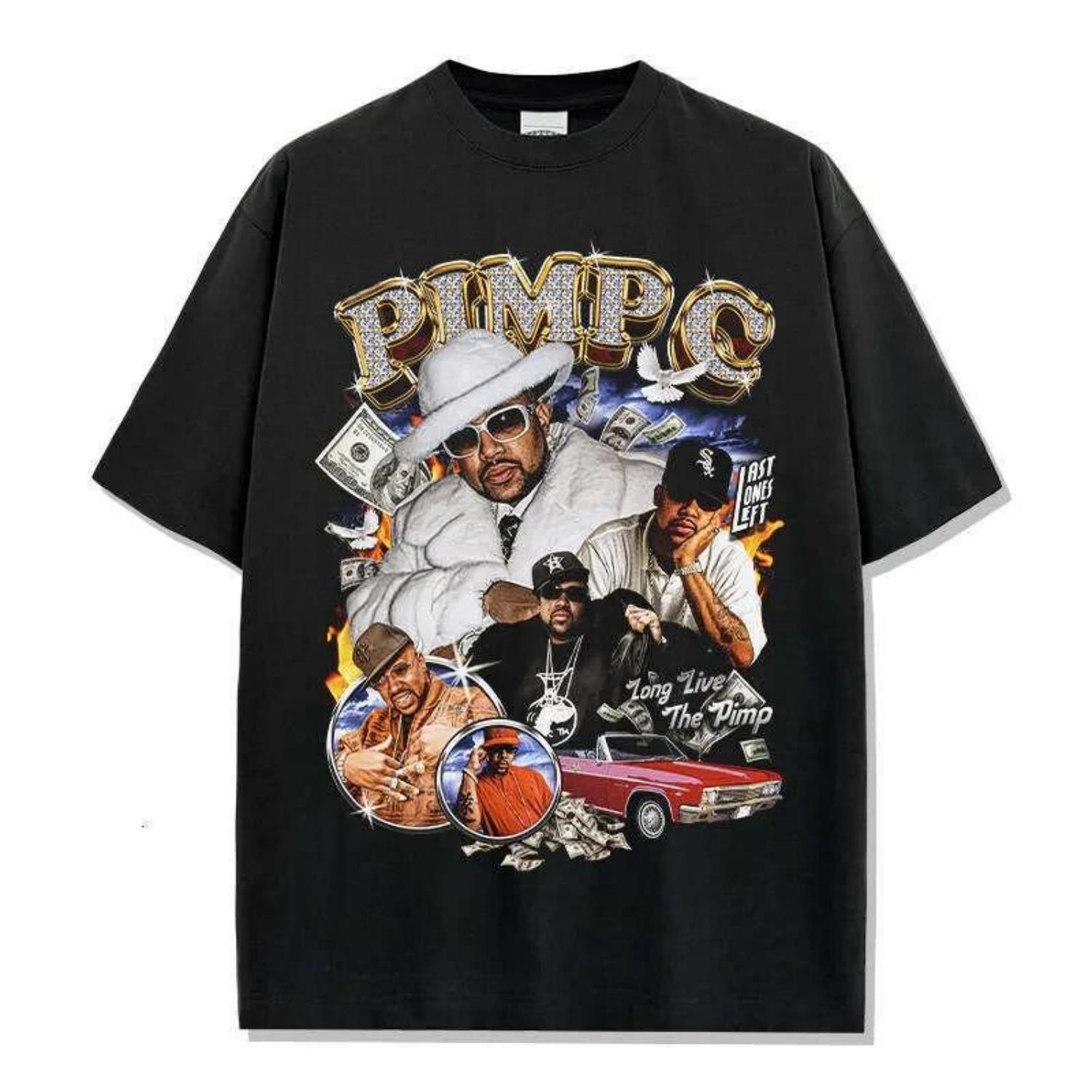 Pimp C Graphic Tee UGK Bun B Underground Kings Vtg Rap Graphic Design Unisex T-Shirt S чёрный