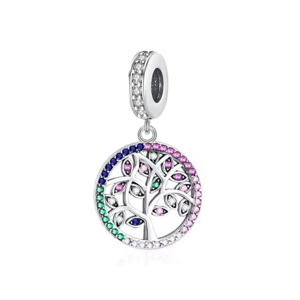 925 Silver Charm Family Tree Sunflower House Pendant DIY Bracelet Jewelry Gift for Women Fashion Trendy
