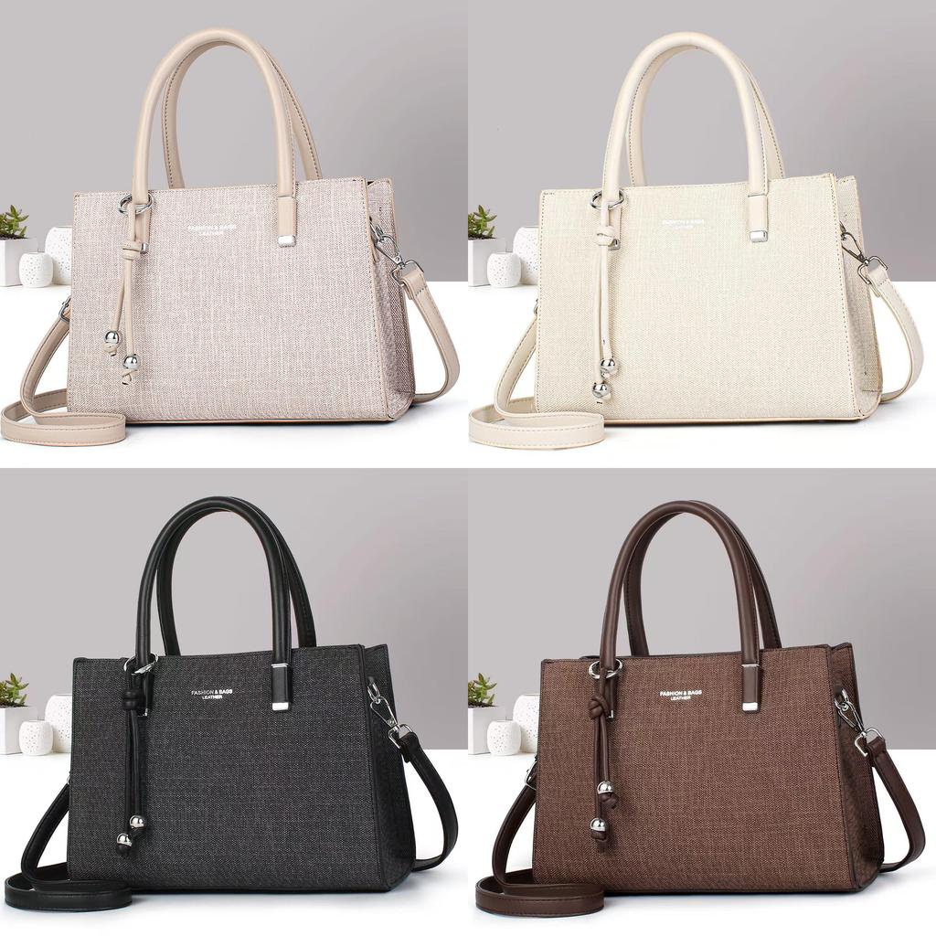 Minimalist Pu Tote Bag With Zipper Pockets For Daily Commuting Women