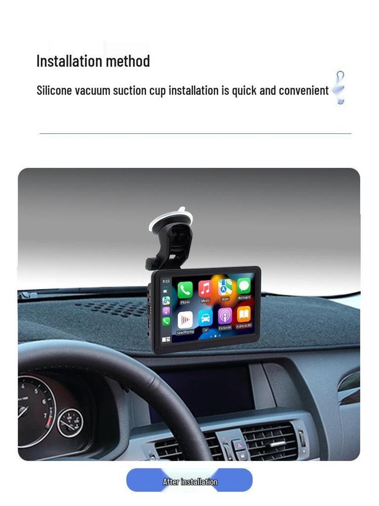 7-Inch Wireless Android Auto & CarPlay Portable Navigator MP5 Player