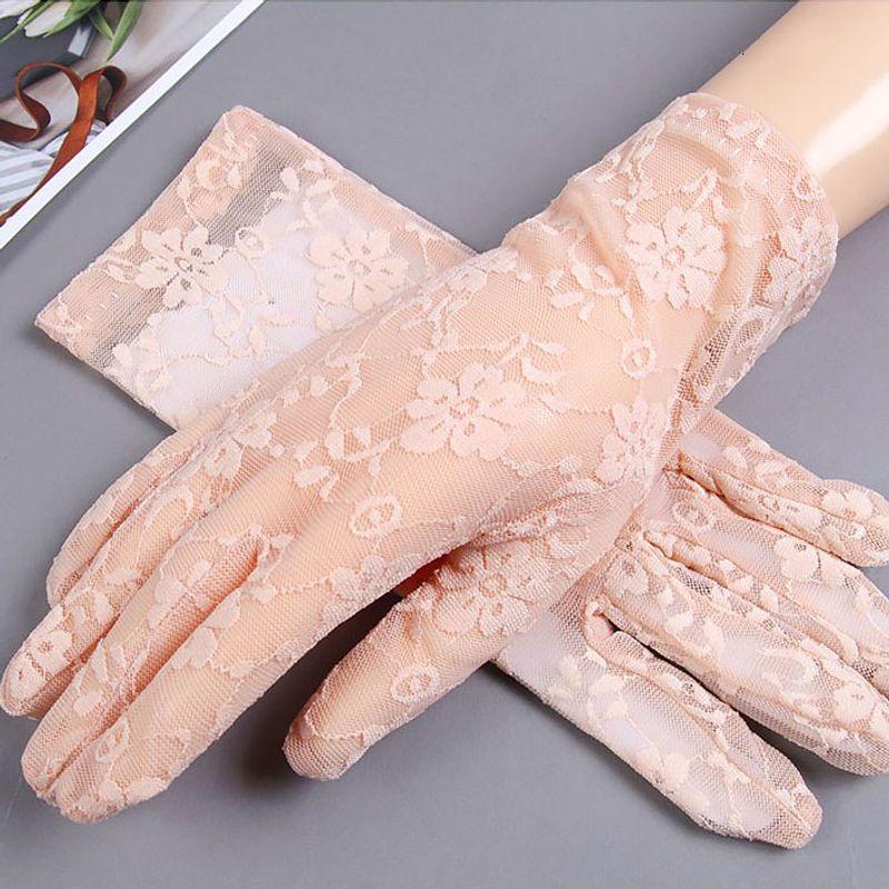 

Минималистичные Модные Мягкие Эластичные Женские Танцевальные Кружевные Перчатки Lace floral [Gouache]] One size