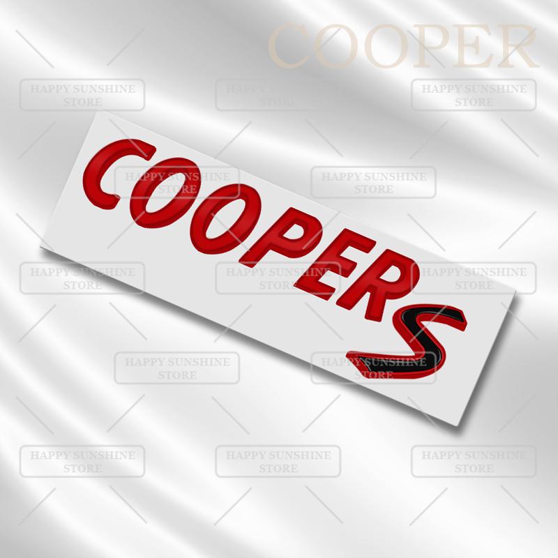 3D kovový znak Cooper S D na zadní výklopnou záď kufr Auto samolepka Karoserie kufru Pro MINI T36 JCW Černé písmena Znak Dekorace Příslušenství