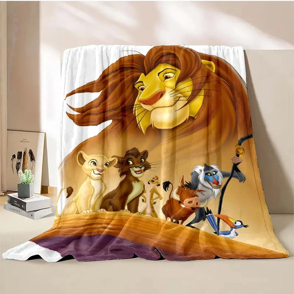 

Classic Simba Lion King Theme Blanket Boys and Girls Soft Flannel Plush Blanket Bedroom Sofa Living Room Bed All Seasons Blanket 75cmx90cm