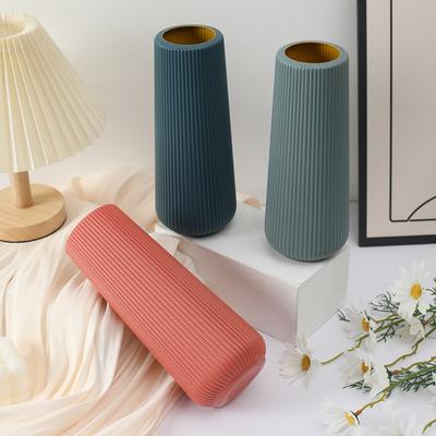 Imitation Ceramic Flower Pot Anti Fall Flower Arrangement Fashion Flower Vase  Home Decoration