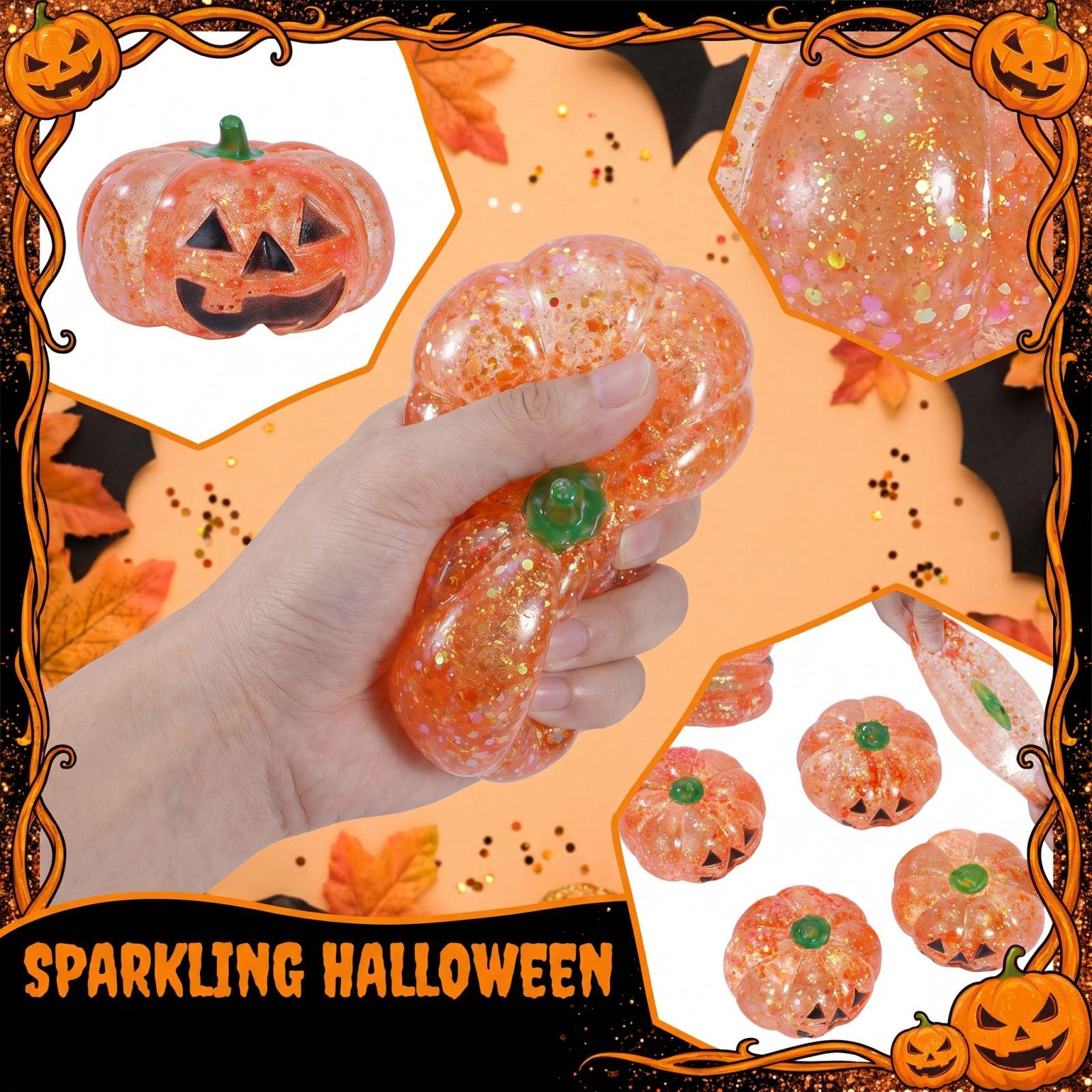 

Pumpkin Shaped Squeeze Toy Soft Molded Stress Relief Toy with Gel Filling for Sensory Play and Hand Exercise Halloween Theme one size оранжевый