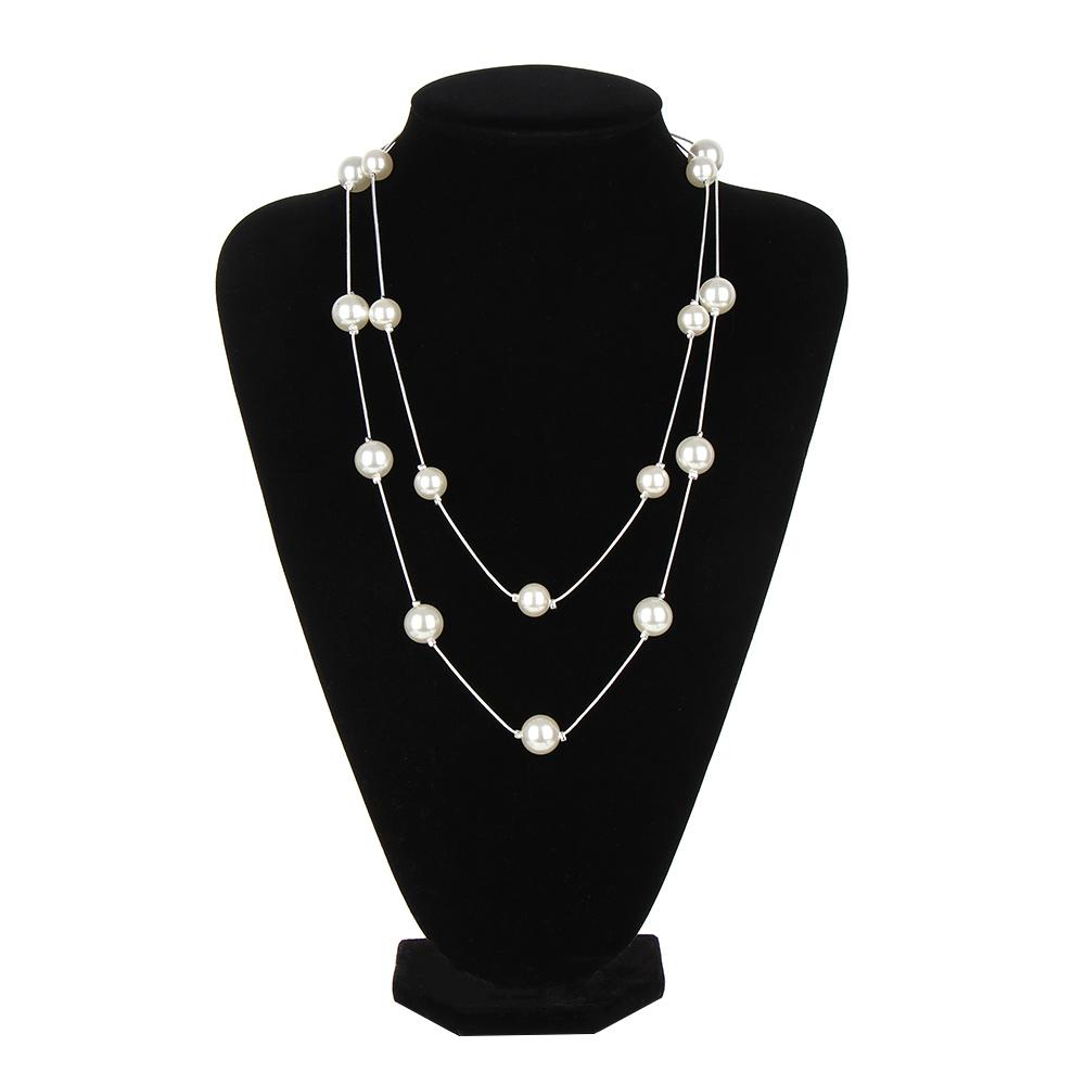 Lady Women Long Pearl Necklace Pendant Jewelry Sweater Chain