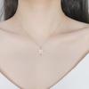 Necklaces for Women Korean Fashion Sexy Female Clavicle Chain Jewelry Simple Four-leaf Clover Cat's Eye Stone Collarbone Chain