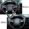 2pcs Steering Wheel Cover Trim Decor for Chevy Silverado 2014-2018 Carbon Fiber