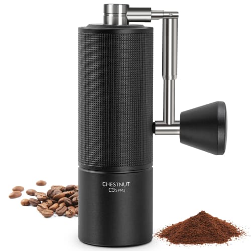 TIMEMORE New All-Metal Manual Coffee Grinder, Timemore C3S PRO, with Foldable Handle, Stainless Steel Grinding Mill, Adjustable Coarseness Levels, Lab