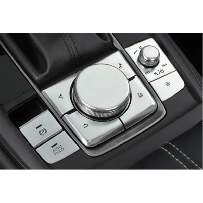 10pcs/Lot Aluminum Alloy central control Multimedia buttons For -3 Mazda3 Axela CX-30