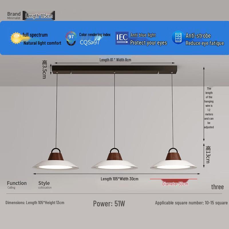 Dream Bubble 3-Head White LED Dining Chandelier