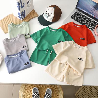 Yaz Bebek Giysileri Takım Elbise Erkek Kız Kısa Kollu Tişörtleri + şort takımı Çocuklar Katı Üst ve Pantolon Kıyafetler Çocuk Loungewear