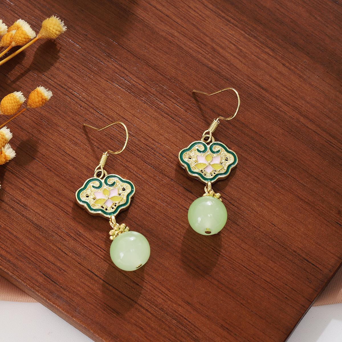 Ретро и Древний Стиль Гуочао Серьги С Облаками, Нишевое Чувство Дизайна, Национальный Стиль Аксессуары Для Ханьфу Серьги С Бусинами