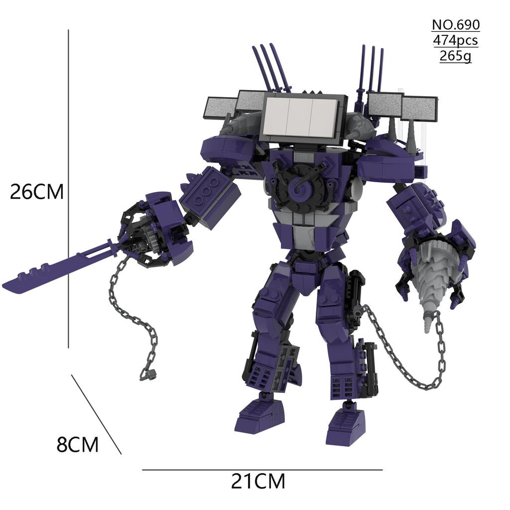 Skibidi Toilet Titan Tv Man Speakerman Horror Game Bosses Camara Building Block Cartoon Doll Model Kids Birthday Halloween Gift