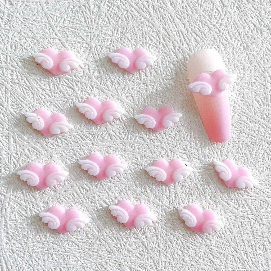 20 Pcs Luminous Angel Wing Nail Art Charm- 3D Resin Decorative Accessories For DIY Nail Design And Decoration