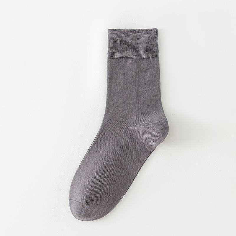 

Мужские весенне-осенние однотонные хлопковые бесшовные носки против образования катышков, дышащие, влагоотводящие, дезодорирующие 1 pair серый