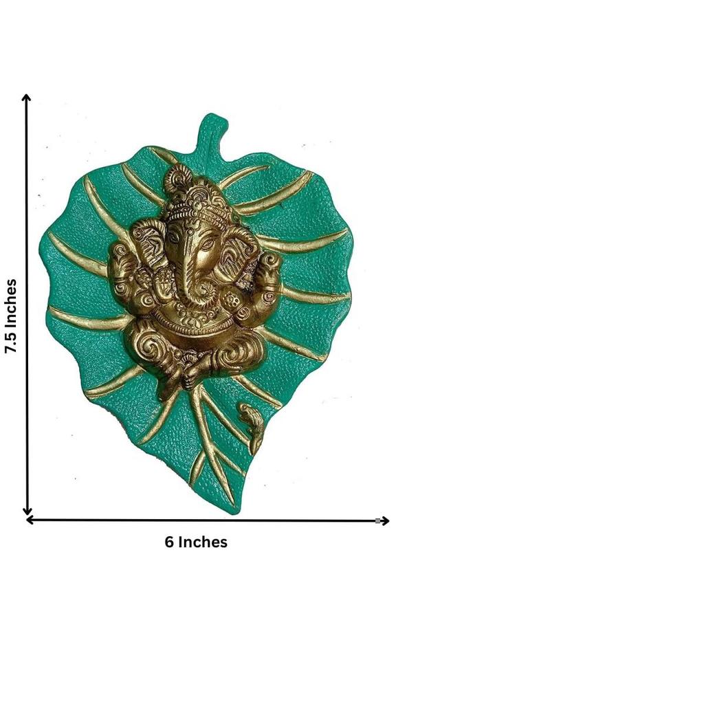 Metal Patta Ganesha Metal Wall Hanging Decorative Religious Showpiece for Home Décor, Living Room, Pooja Room,Temple and House Warming Gift