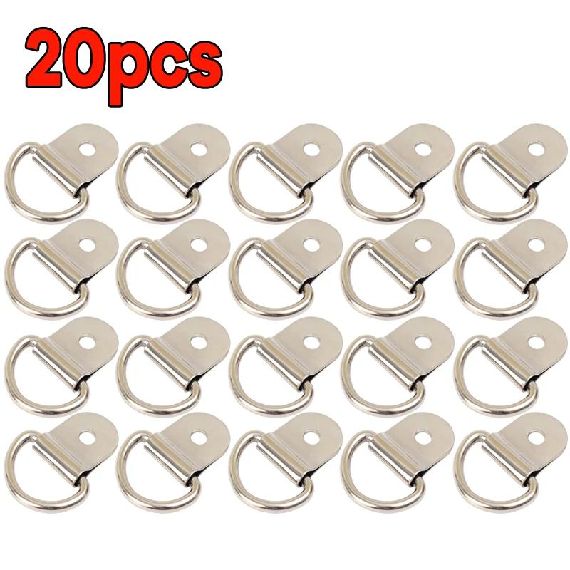 D Rings Tie Down Anchors Ring Pull Hook Stainless Steel Lashing Ring Load Fit for Car Boat Cargo Trailer Vehicles RV Van