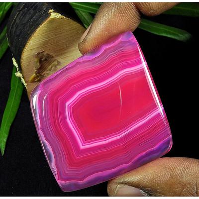 61Cts. Dyed Onyx Agate Fancy Shape Cabochon Loose Gemstone 43X43MM SK-4355