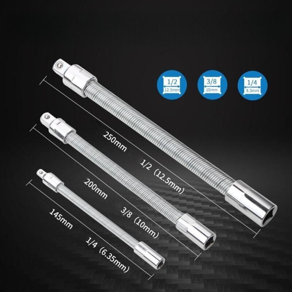 1/3Pcs Flexible Shaft Electric Wrench Socket High Torque Post Extension Rod  Universal