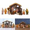 Weihnachts Krippenfiguren Harz Krippe Heilige Familie Krippenszene Statue für Weihnachten Innen Haus Tischdekorationen