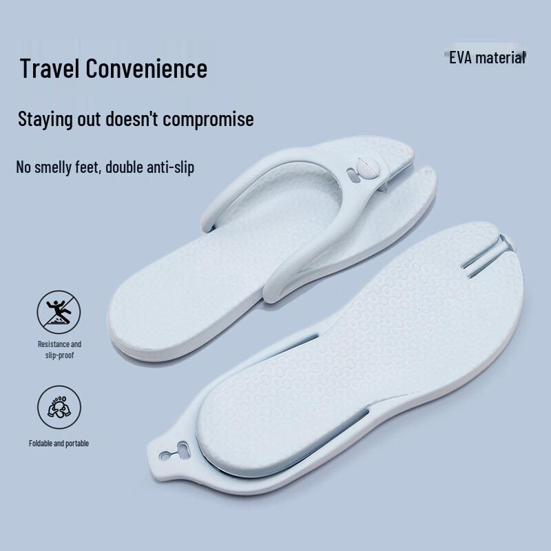 Gouluofei Men s Travel Foldable Anti-Slip Slippers 37-38