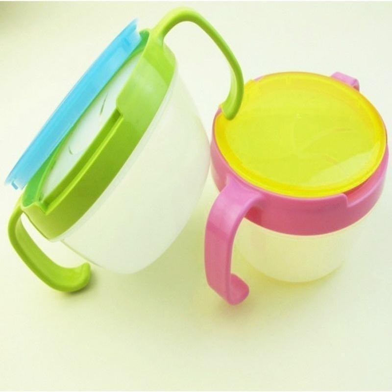 Baby Japan Maternal Anti- Spill Design Double Handle Lovely Kids Snack Cookie Jar Snack Cup
