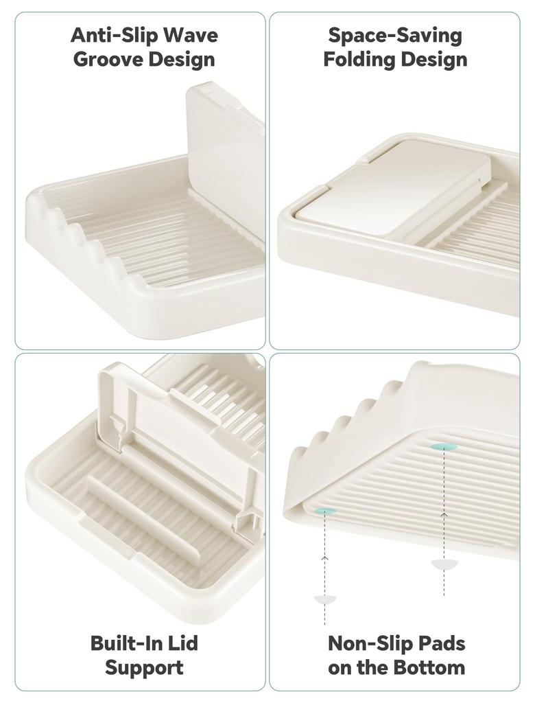 NiHome Set Ladle Pot Lid Ladle Kitchen Tool Storage 2-Piece Stand, Stand, Holder,