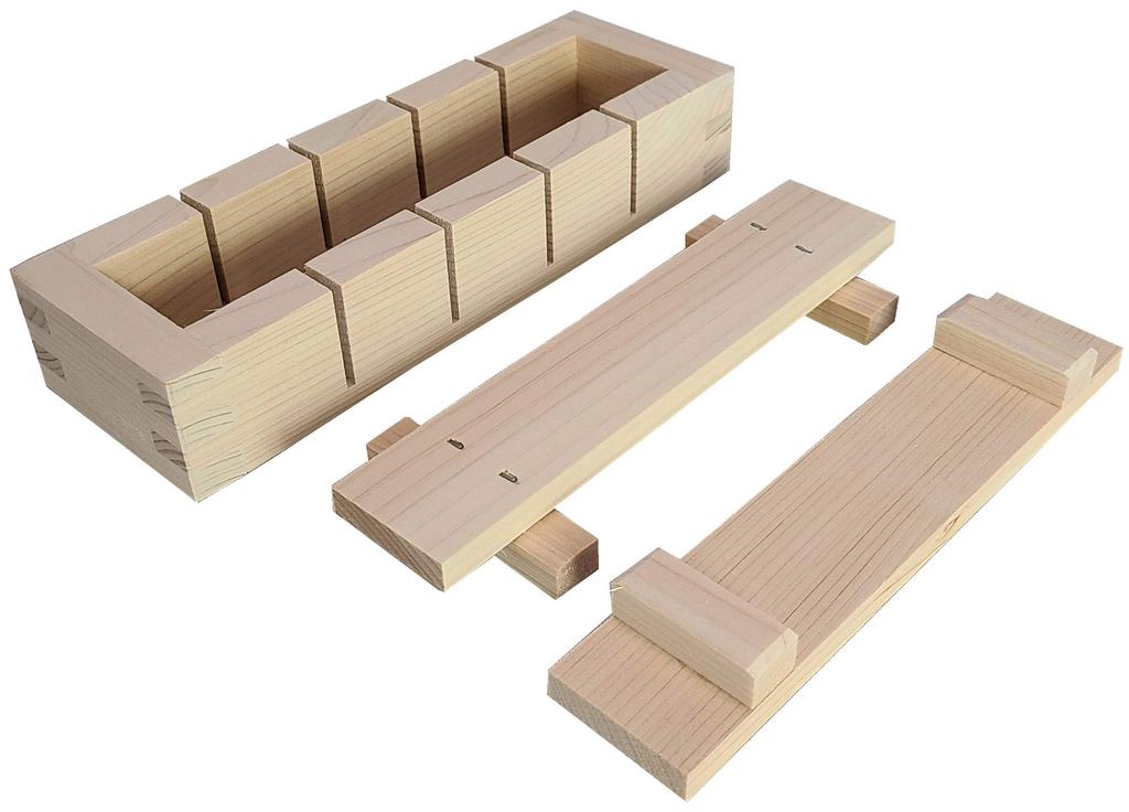 Umezawa Sushi Press Hinoki Natural Made In Japan Mold, 5-Cut, Wooden, Wood, Materials, Restaurant, Kitchen, Cookware, Parties, Events,