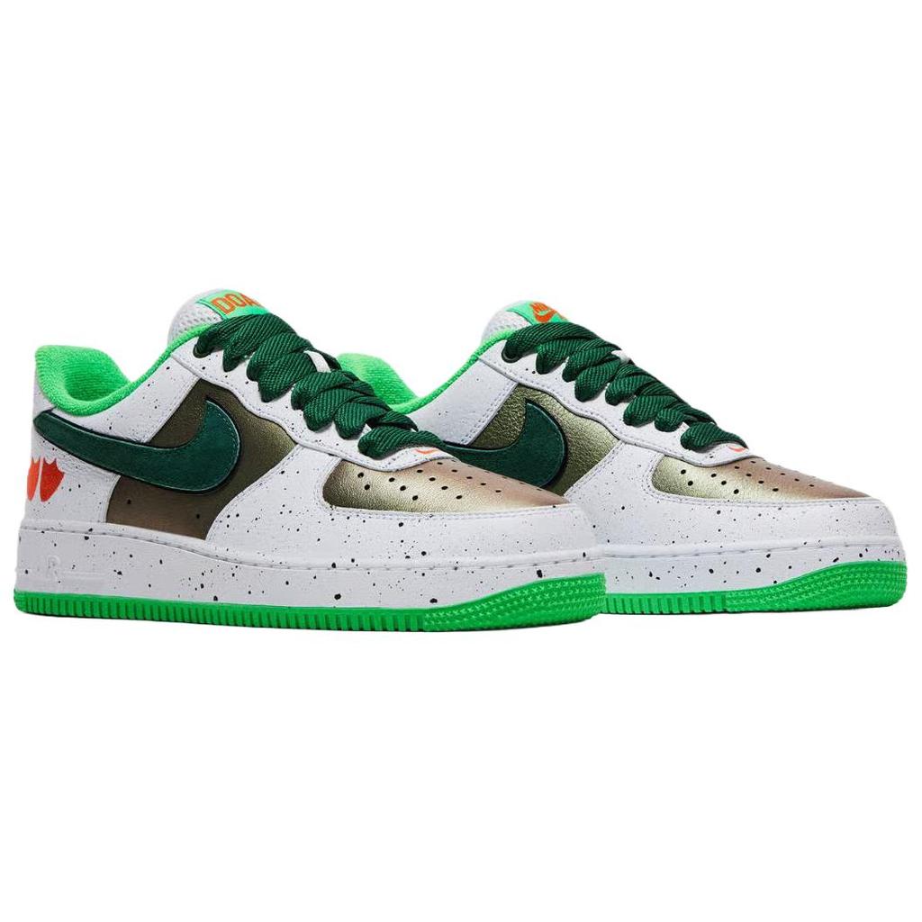 Nike X DOAF Air Force 1 Scarpe da Skateboard Basse Unisex Bianco Verde IU7613-100