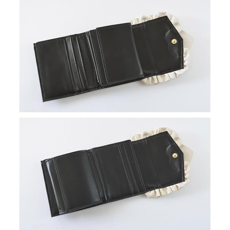 [SecretDoor] white trifold wallet ladies trifold wallet compact wallet mini wallet woman mini brand cute compact folding wallet easy to use large