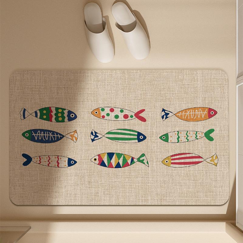 Bathroom Floor Mat Toilet Anti Slip Mat Bathroom Door Mat Foot Mat Door Mat