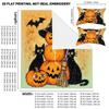 3-Piece Bedding Pillowcase Quilt Cover Set Halloween Pumpkin Black Cat 2D Digital Printing Suitable For Bedroom Dormitory Decor