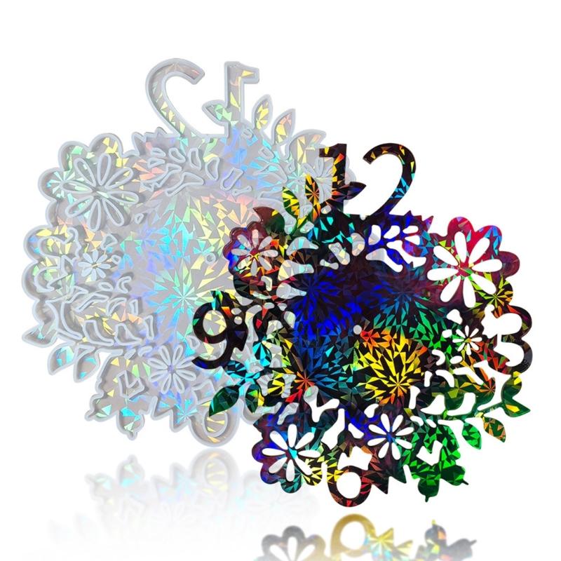 

Creative Silicone Mold for Flower Clock Stunning Clock Decorations Making Resin Moulds Perfect for Office Gift Giving S