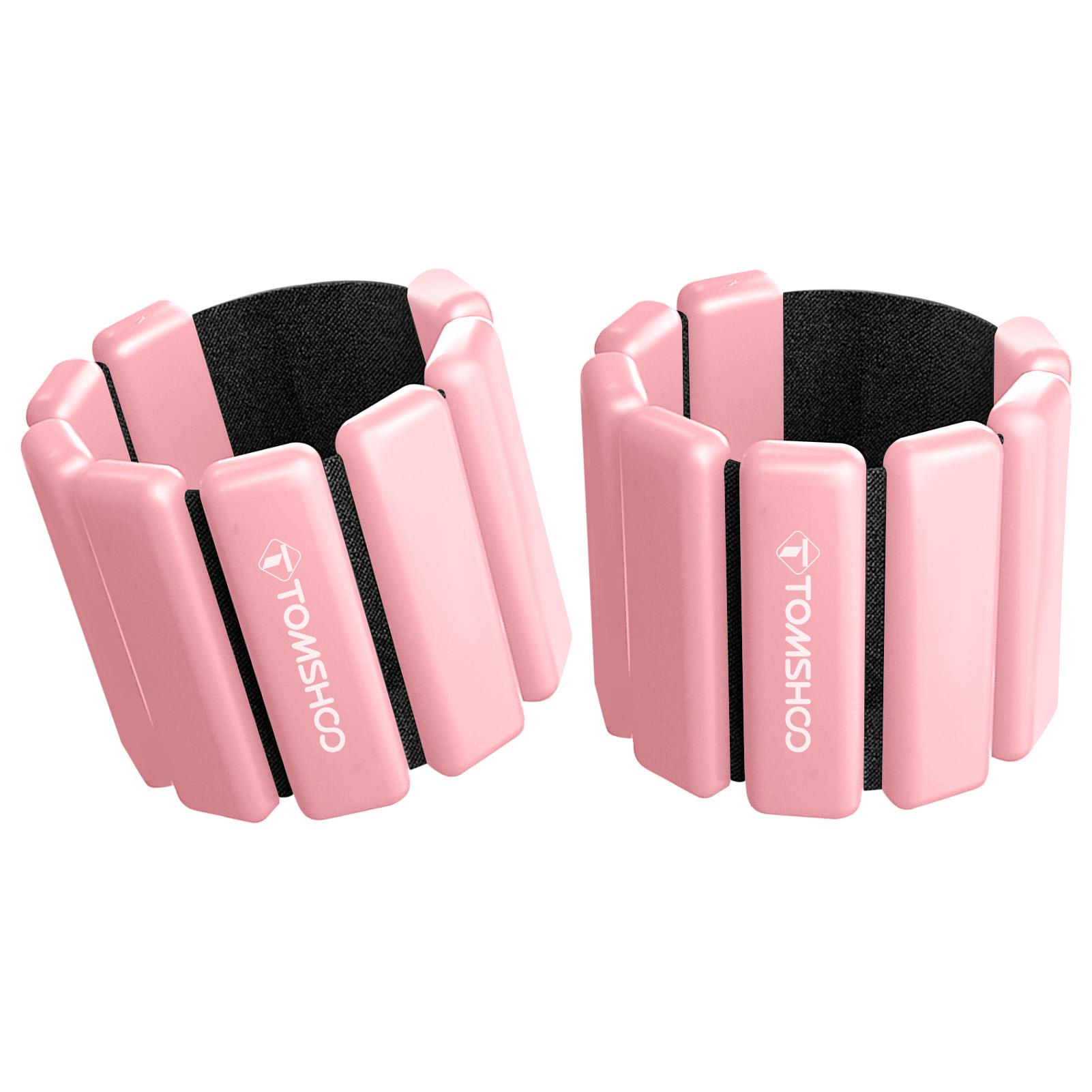 

Набір обважнювачів для зап ясть та щиколоток Регульовані силіконові фітнес-обважнювачі для бігу, пілатесу, домашніх тренувань 2BL рожевий