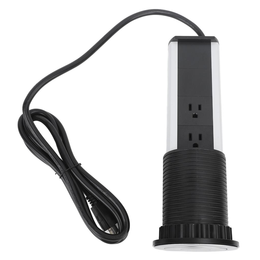 Pop Up Outlet Socket Recessed with 2 USB 3 Outlets Surge Protection Pop Out Outlet Station   for