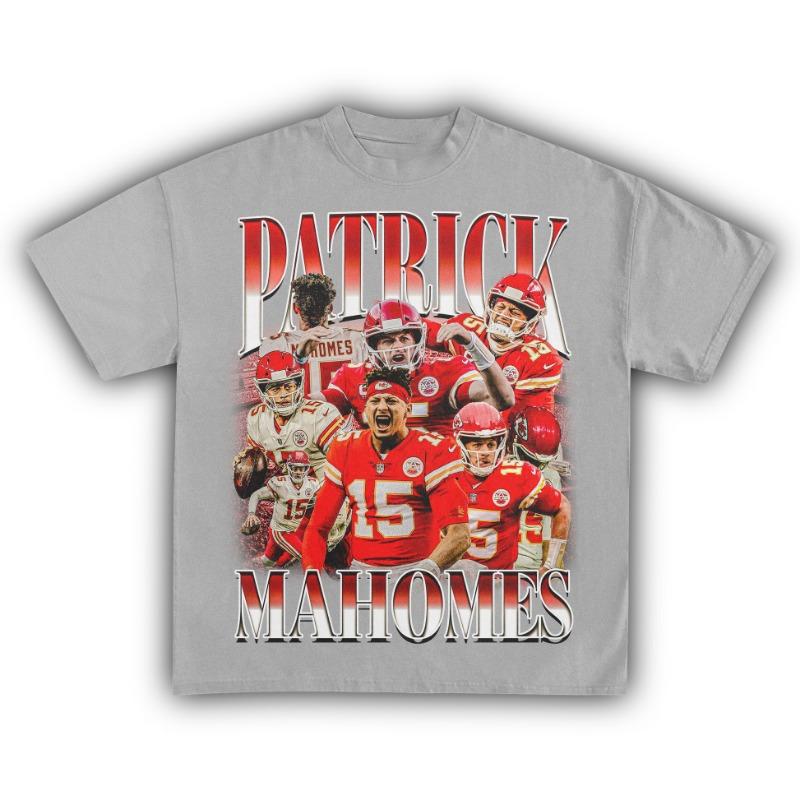 Patrick Mahomes Baseball Graphic Cotton Tshirt Unisex Unisex Fans Essentials Short Sleeve Retro Top Summer Vintage Fashion Tee