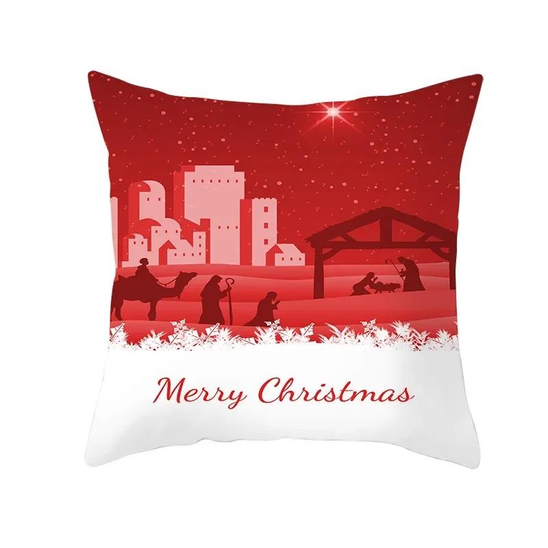 Christmas Themed Pillowcases Car Accessories Office Santa Claus Guest Sofa Home Pillowcases
