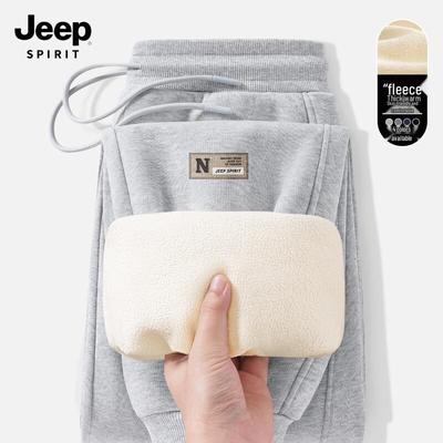JEEP SPIRIT Men's 2025 Warm Fleece Casual Sweatpants