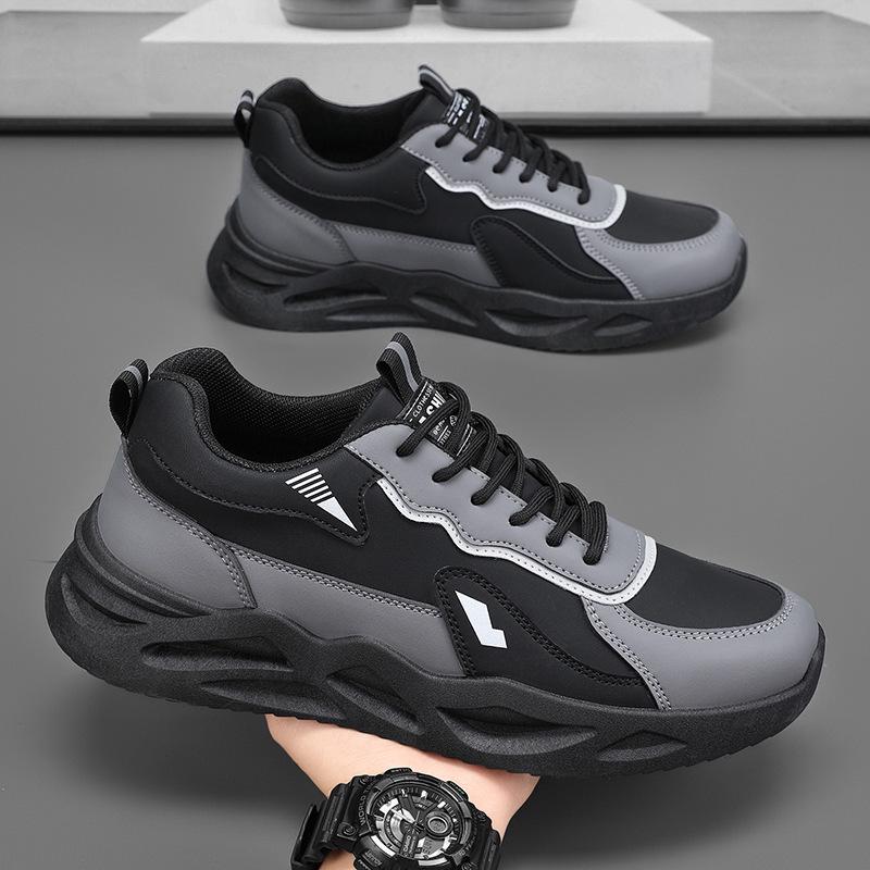 

Мужские дышащие кроссовки с противоскользящей подошвой, износостойкие, повседневные кроссовки на толстой подошве для пап, коллекция весна 2025 Size 40