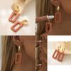 Chic Resin Square Earrings For Women 2023 Trendy Geometric Style