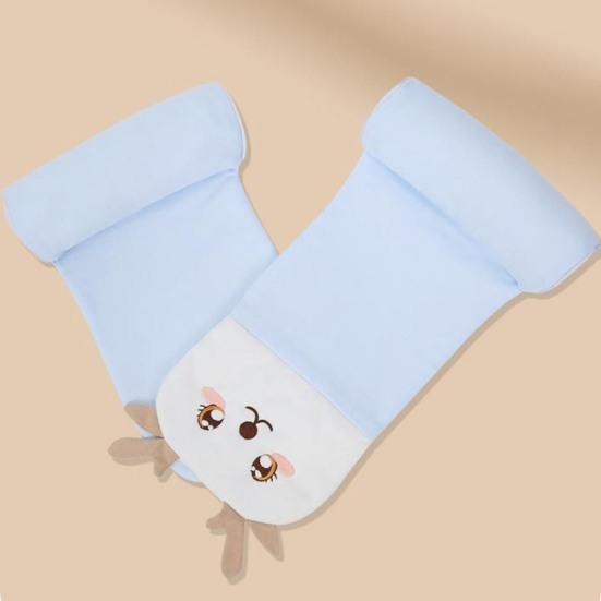 Cotton Baby Support Pillow Adjustable Infant Head Cushion for Newborns 0-12 Months Ergonomic Design Baby Crib Pillow