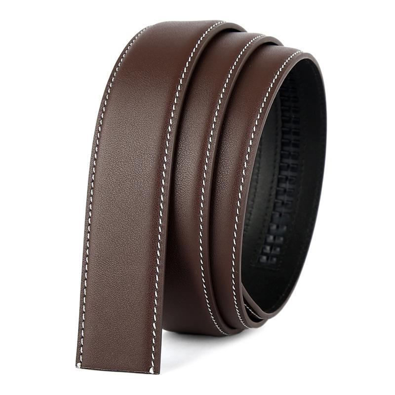 3.5" Top Layer Cowhide Men's Automatic Leather Belt Strap