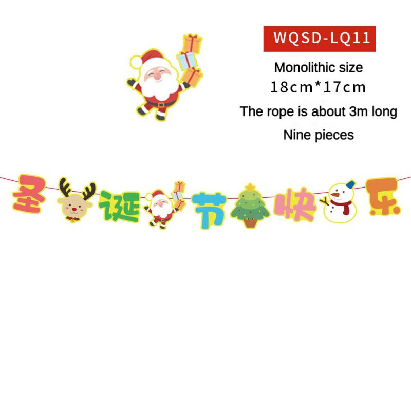 Christmas Banner 2024 Merry Christmas Decorations For Home Garland Santa Claus Navidad For Xmas Gift Noel Decor New Year 2025