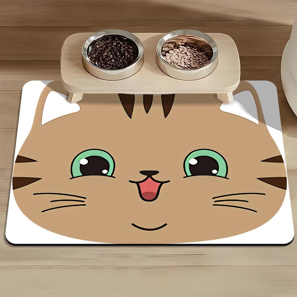 Haustier Platzset Katzenplatzset Hundeplatzset Katzennapfmatte Waschbar Saugfähig Rutschfest Geruchlos und Leicht zu Reinigen