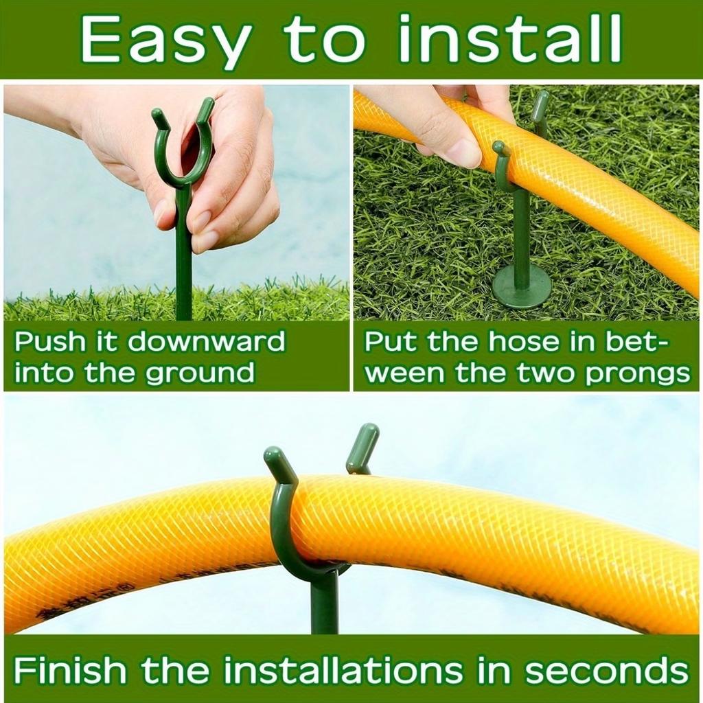 6pcs Heavy-Duty Garden Hose Guide Stake With Stable Base Durable Outdoor Hose Support Stand Gardening Accessories